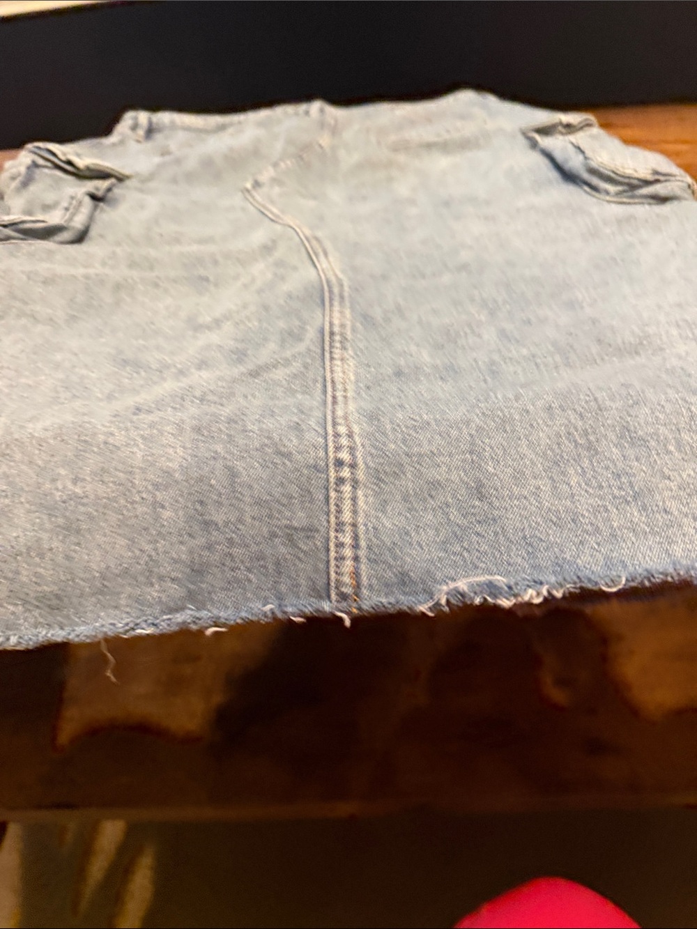 Good American Light Blue Denim Cargo Midi Skirt - Picture 5 of 6